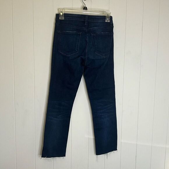 Flying Monkey Women’s Size 24 Dark Blue Wash Pleated Middle Straight Leg - Picture 6 of 12